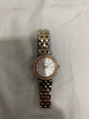 Michael Kors Two-Tone Gold and Silver Crystal Accent Watch